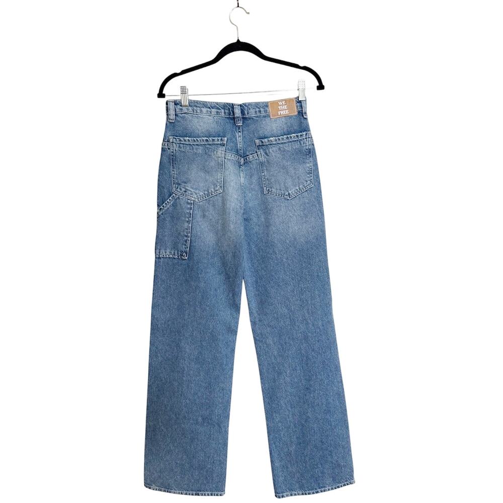 Free People We the Free Tinsley High Waist Straight Cargo Denim Jeans Size 26 - Picture 7 of 12